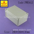 Weatherproof electrical box outdoor junction box waterproof enclosure box for electronic IP65 PWE412 with size 280*190*130mm